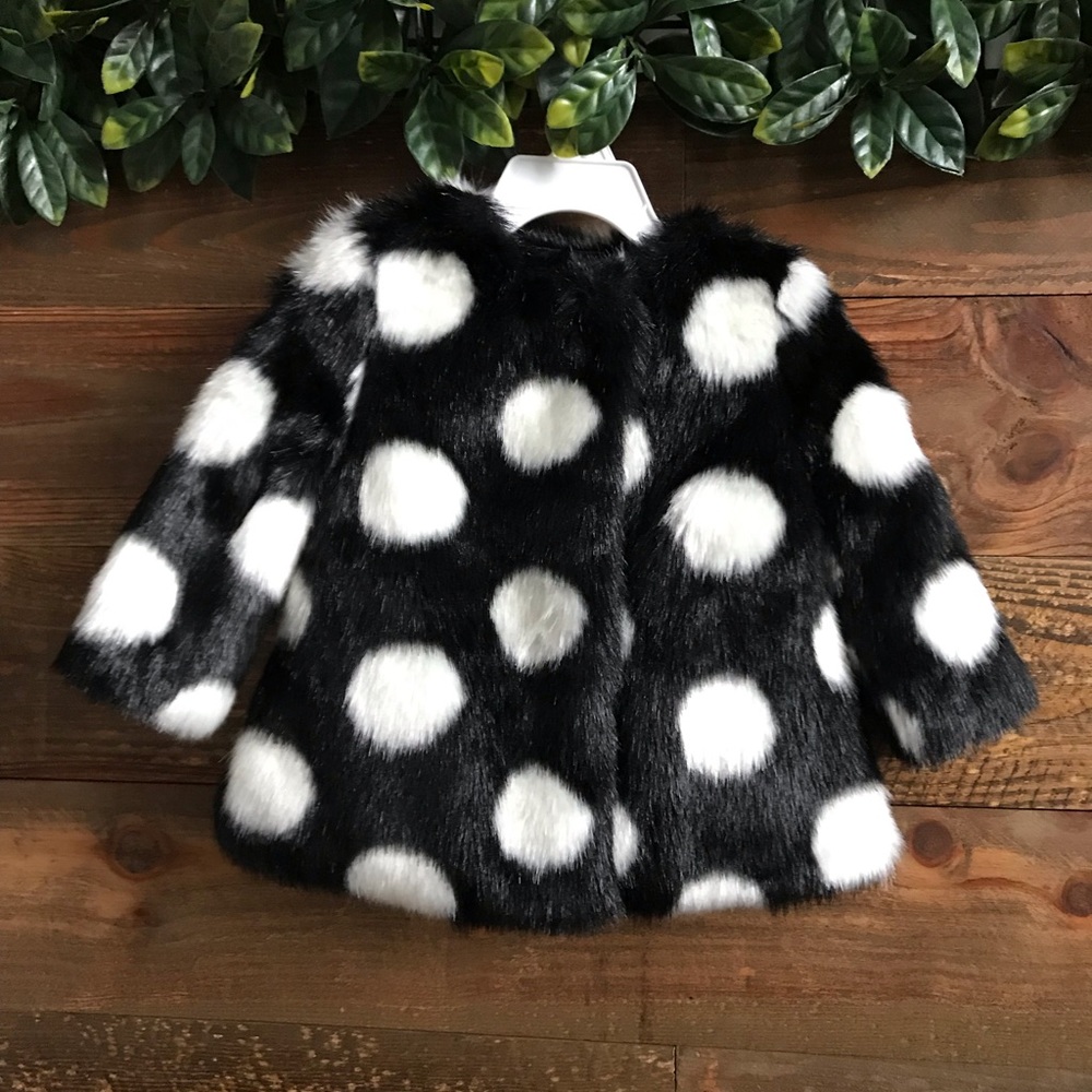 ⭐️HOST PICK⭐️ KATE SPADE Girls Fur Polka Dot Coat